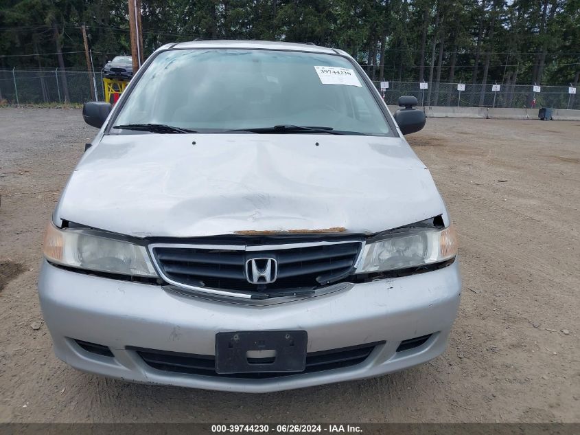 2002 Honda Odyssey Lx VIN: 2HKRL18592H567429 Lot: 39744230