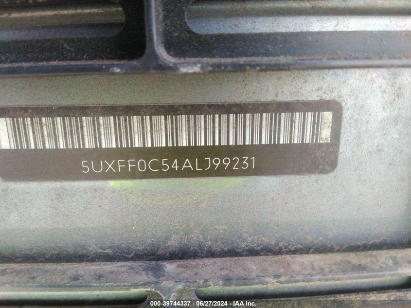 2010 BMW X5 xDrive35D VIN: 5UXFF0C54ALJ99231 Lot: 39744337
