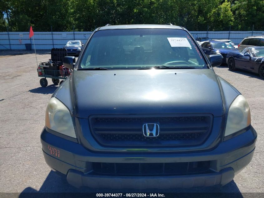 2005 Honda Pilot Ex VIN: 2HKYF18495H522196 Lot: 39744377