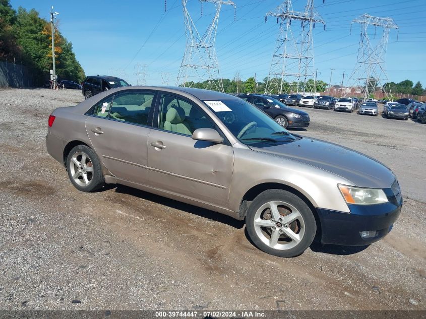 5NPEU46F37H188362 2007 Hyundai Sonata Limited/Se V6