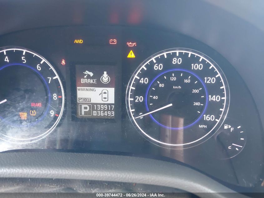 2010 Infiniti G37X VIN: JN1CV6EL1AM153763 Lot: 39744472