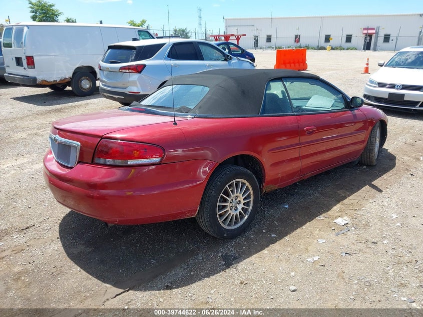 2004 Chrysler Sebring Lxi VIN: 1C3EL55R84N365587 Lot: 39744622