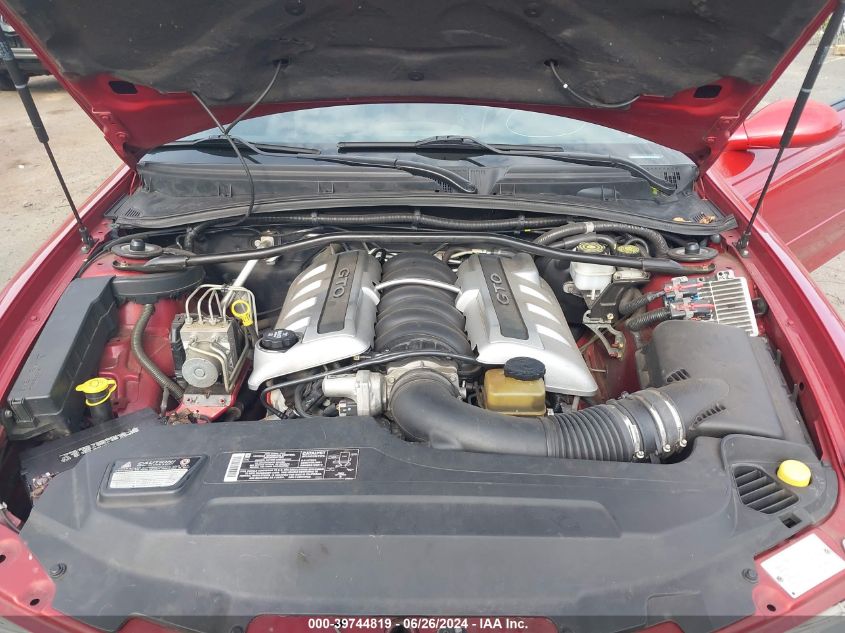 2006 Pontiac Gto VIN: 6G2VX12U36L527228 Lot: 39744819