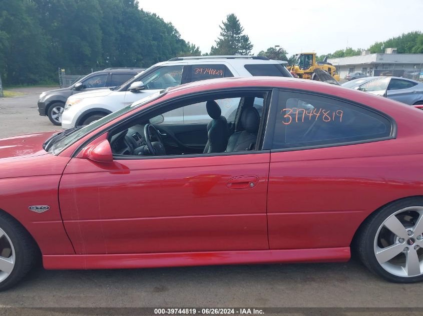 2006 Pontiac Gto VIN: 6G2VX12U36L527228 Lot: 39744819