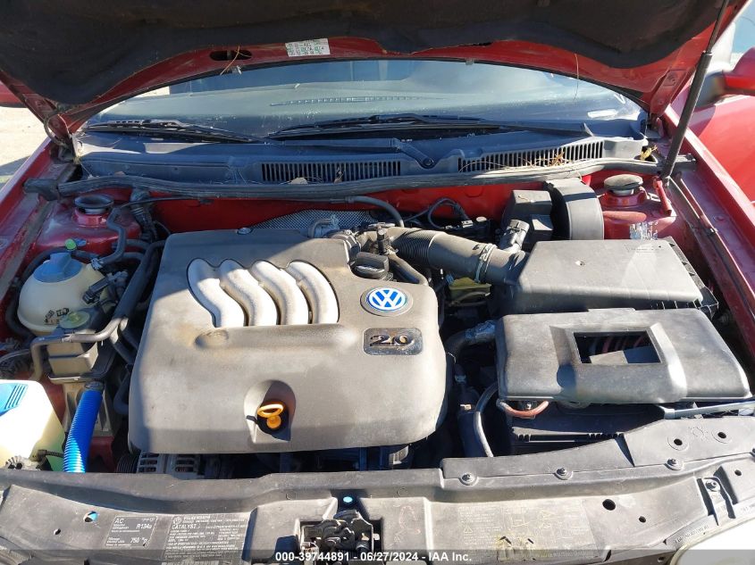 2000 Volkswagen Jetta Gls VIN: 3VWSC29M1YM001973 Lot: 39744891