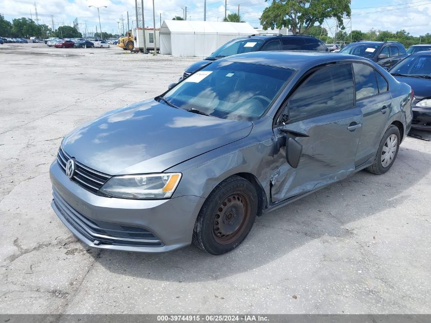 2015 Volkswagen Jetta 2.0L S VIN: 3VW2K7AJ0FM294392 Lot: 39744915