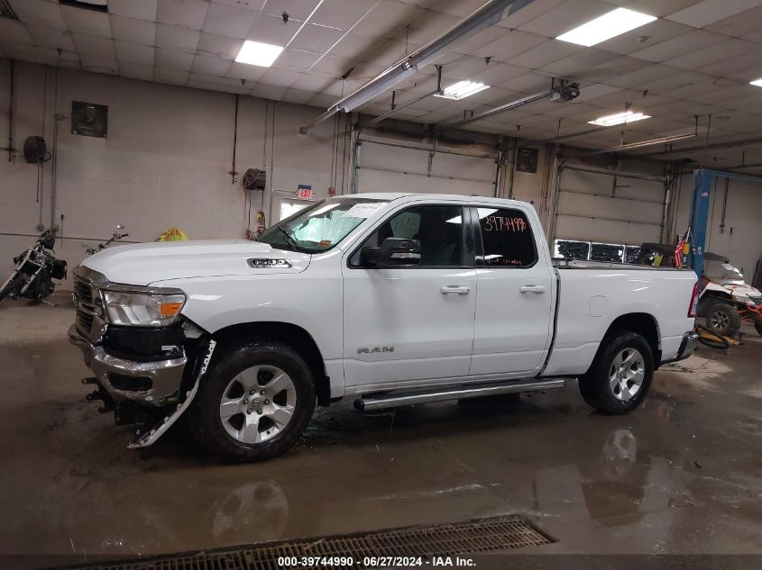 2021 Ram 1500 Big Horn Quad Cab 4X4 6'4 Box VIN: 1C6SRFBT5MN687548 Lot: 39744990