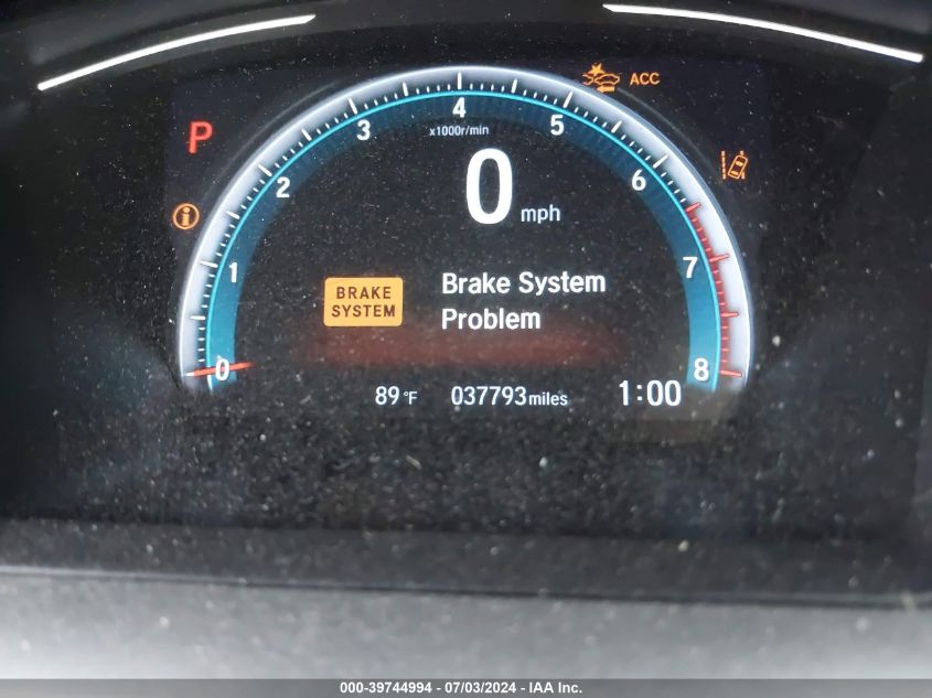 2020 Honda Civic Ex VIN: 19XFC1F37LE019861 Lot: 39744994