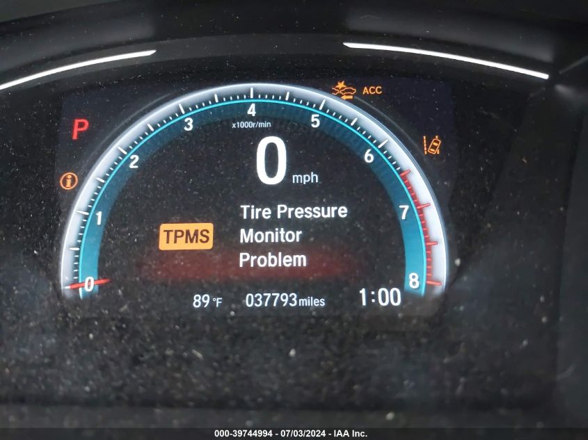 2020 Honda Civic Ex VIN: 19XFC1F37LE019861 Lot: 39744994