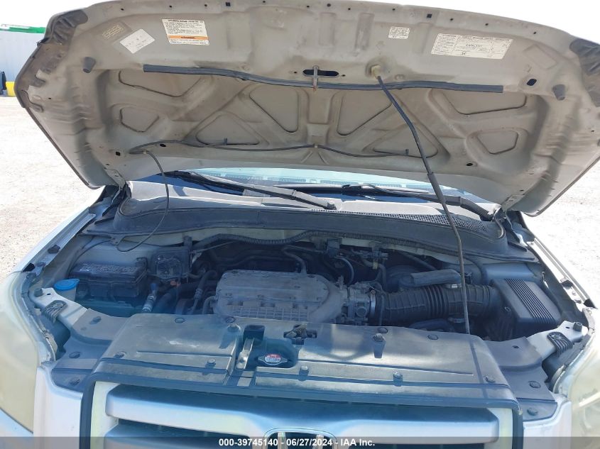 2006 Honda Pilot Ex VIN: 2HKYF18476H557028 Lot: 39745140