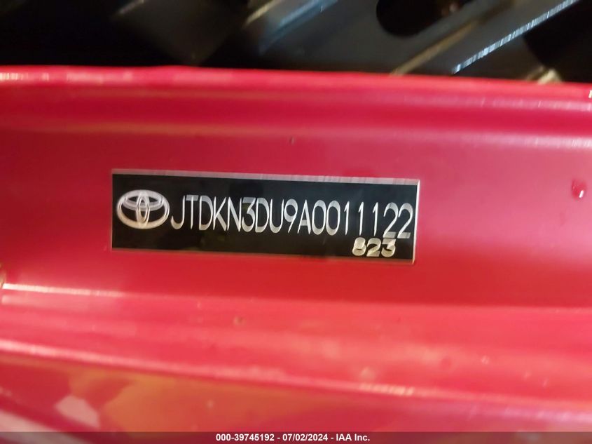 2010 Toyota Prius Iii VIN: JTDKN3DU9A0011122 Lot: 39745192