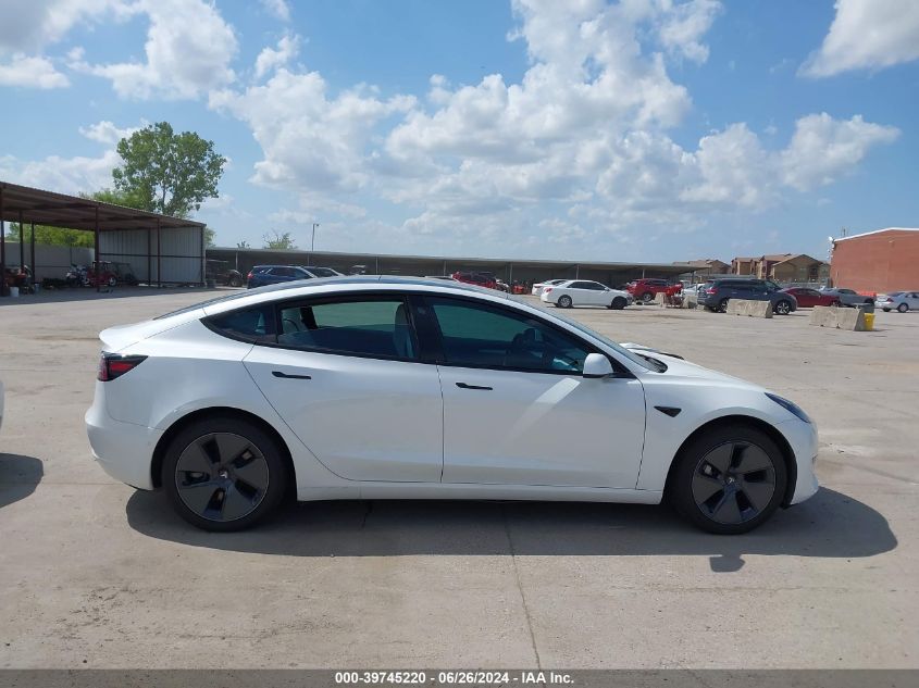 2021 Tesla Model 3 Standard Range Plus Rear-Wheel Drive VIN: 5YJ3E1EAXMF084924 Lot: 39745220