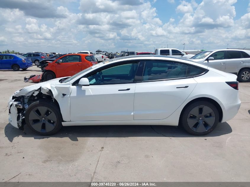 2021 Tesla Model 3 Standard Range Plus Rear-Wheel Drive VIN: 5YJ3E1EAXMF084924 Lot: 39745220