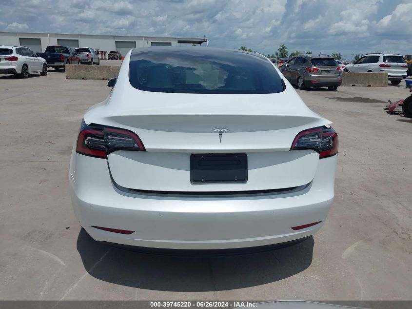 2021 Tesla Model 3 Standard Range Plus Rear-Wheel Drive VIN: 5YJ3E1EAXMF084924 Lot: 39745220