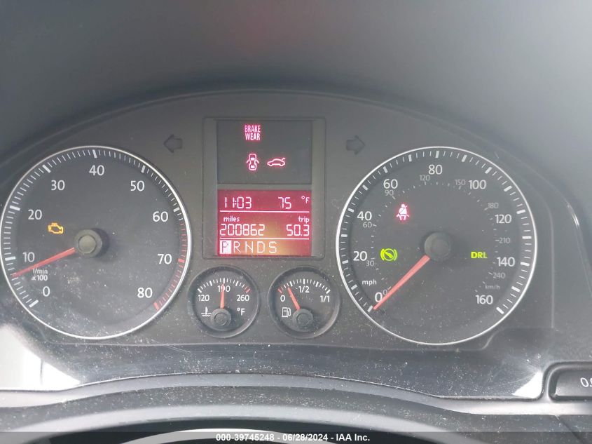 2009 Volkswagen Jetta Se VIN: 3VWRM71K99M176279 Lot: 39745248