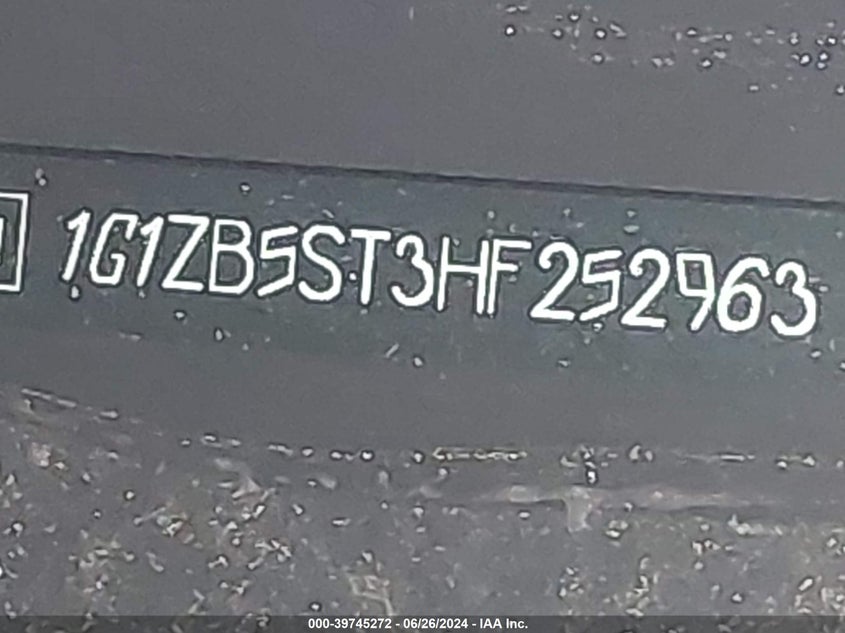 2017 Chevrolet Malibu Ls VIN: 1G1ZB5ST3HF252963 Lot: 39745272