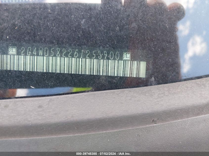 2006 Buick Lacrosse Cxl VIN: 2G4WD582261253900 Lot: 39745385