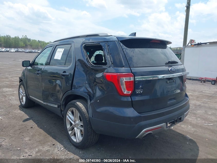 VIN 1FM5K8D86HGA83463 2017 FORD EXPLORER XLT