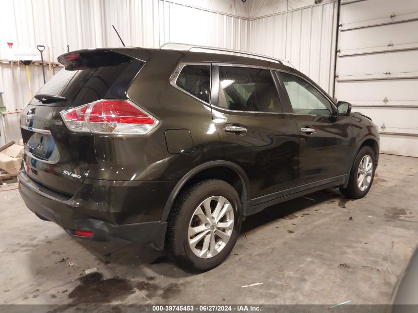 2016 Nissan Rogue Sv VIN: KNMAT2MV6GP658730 Lot: 39745453