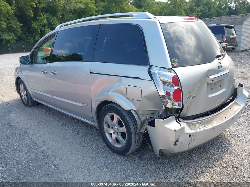 2007 Nissan Quest 3.5 Se VIN: 5N1BV28U37N109073 Lot: 39745486