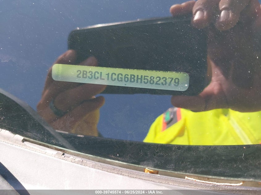 2011 Dodge Charger Police VIN: 2B3CL1CG6BH582379 Lot: 39745574