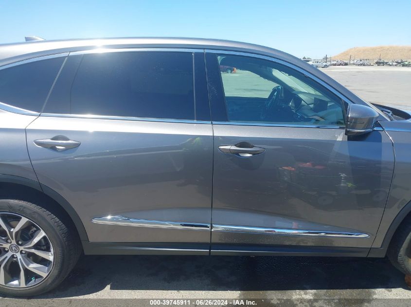 2022 Acura Mdx Technology Package VIN: 5J8YE1H41NL034523 Lot: 39745911