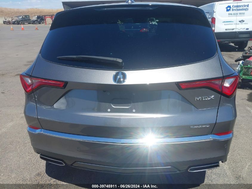 2022 Acura Mdx Technology Package VIN: 5J8YE1H41NL034523 Lot: 39745911