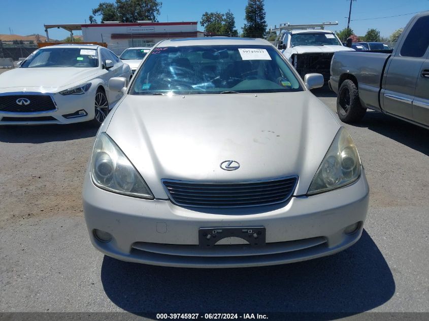 2005 Lexus Es 330 VIN: JTHBA30G955122000 Lot: 39745927