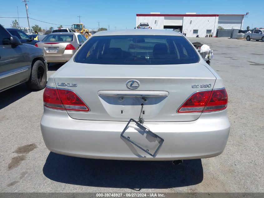2005 Lexus Es 330 VIN: JTHBA30G955122000 Lot: 39745927