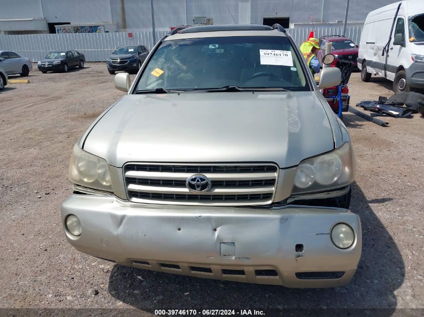 2003 Toyota Highlander Limited V6 VIN: JTEGF21A430082251 Lot: 39746170