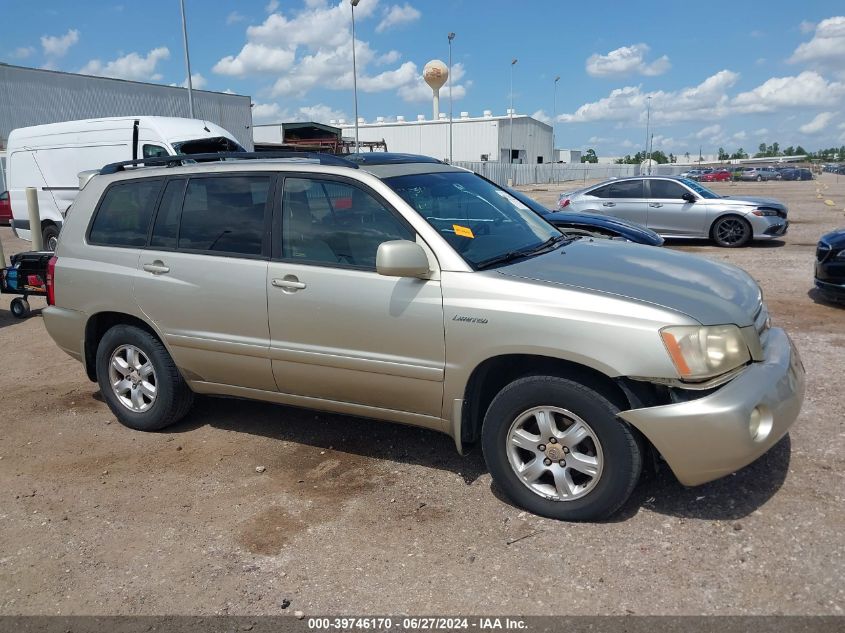 2003 Toyota Highlander Limited V6 VIN: JTEGF21A430082251 Lot: 39746170