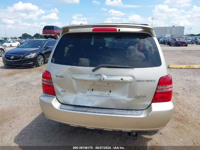 2003 Toyota Highlander Limited V6 VIN: JTEGF21A430082251 Lot: 39746170