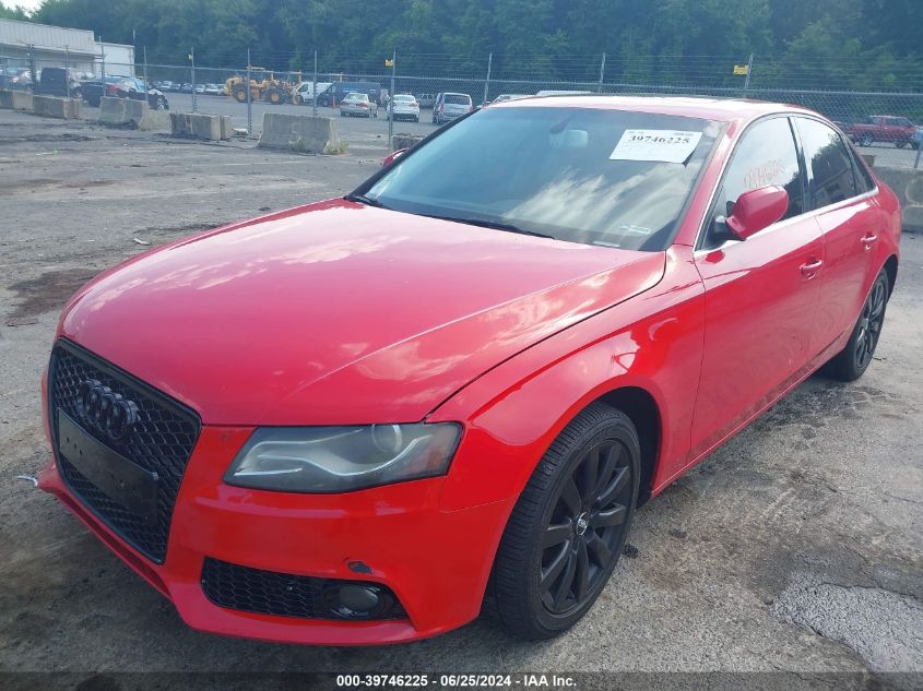 2011 Audi A4 2.0T Premium VIN: WAUFFAFL8BA098771 Lot: 39746225