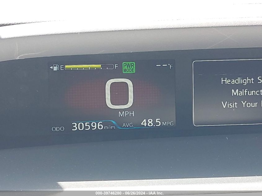 2022 Toyota Prius Night Shade/L/Le/Xle/Limited VIN: JTDKAMFU6N3179173 Lot: 39746280