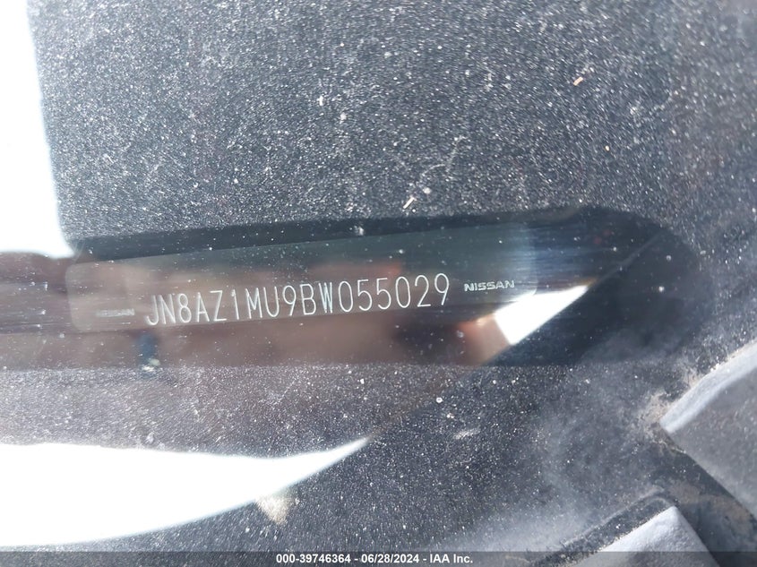 2011 Nissan Murano Le VIN: JN8AZ1MU9BW055029 Lot: 39746364