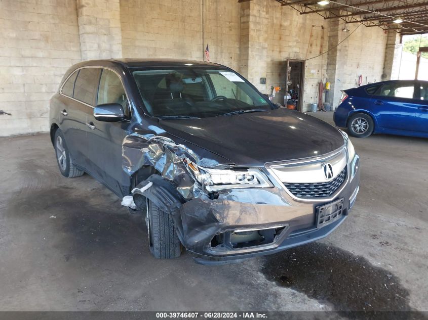 VIN 5FRYD4H25GB001059 2016 Acura MDX, Acurawatch Pl... no.1