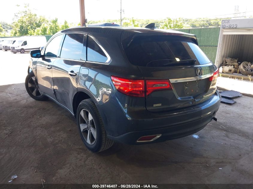 VIN 5FRYD4H25GB001059 2016 Acura MDX, Acurawatch Pl... no.3