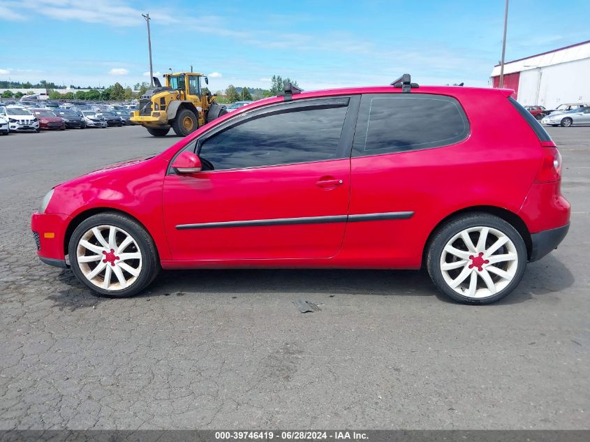 2007 Volkswagen Rabbit 2-Door VIN: WVWAR71K87W034939 Lot: 39746419