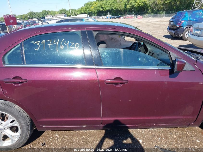 2012 Ford Fusion Se VIN: 3FAHP0HAXCR348507 Lot: 39746420