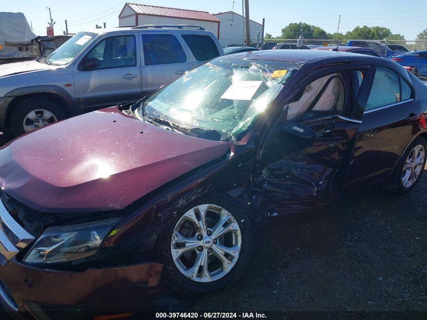 2012 Ford Fusion Se VIN: 3FAHP0HAXCR348507 Lot: 39746420