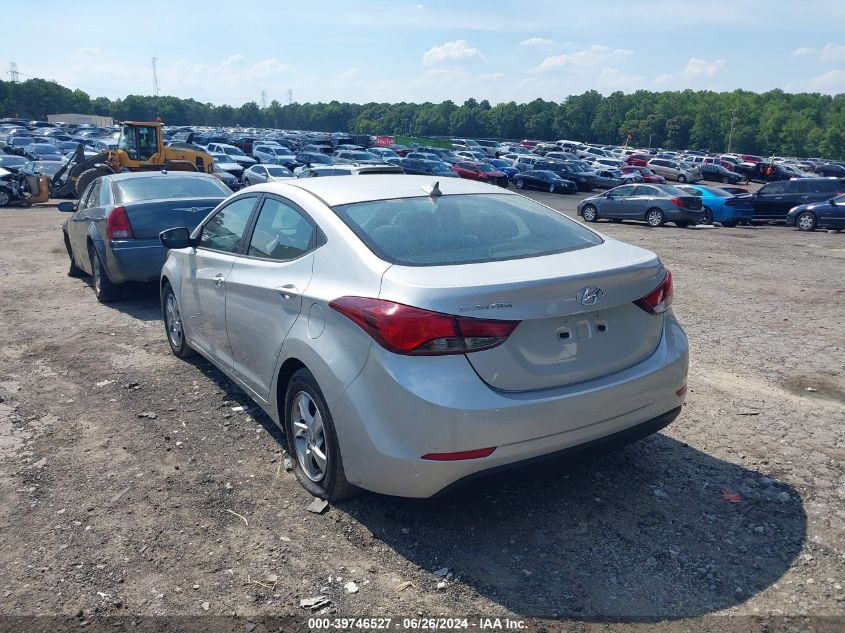 5NPDH4AE0FH557675 | 2015 HYUNDAI ELANTRA