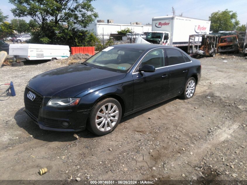2010 Audi A4 2.0T Premium VIN: WAUFFAFL8AN020370 Lot: 39746551