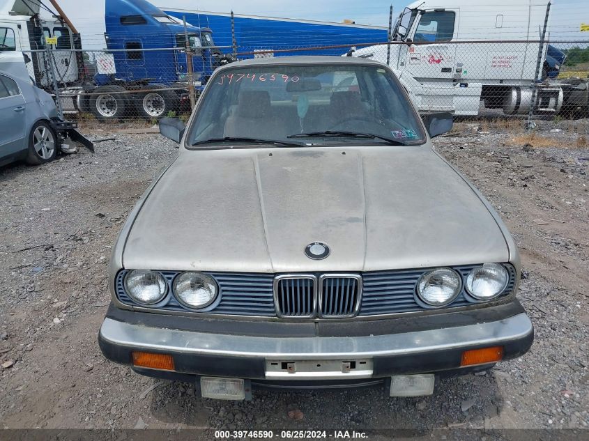 1986 BMW 325 E Automatic VIN: WBAAB6402G1214419 Lot: 39746590