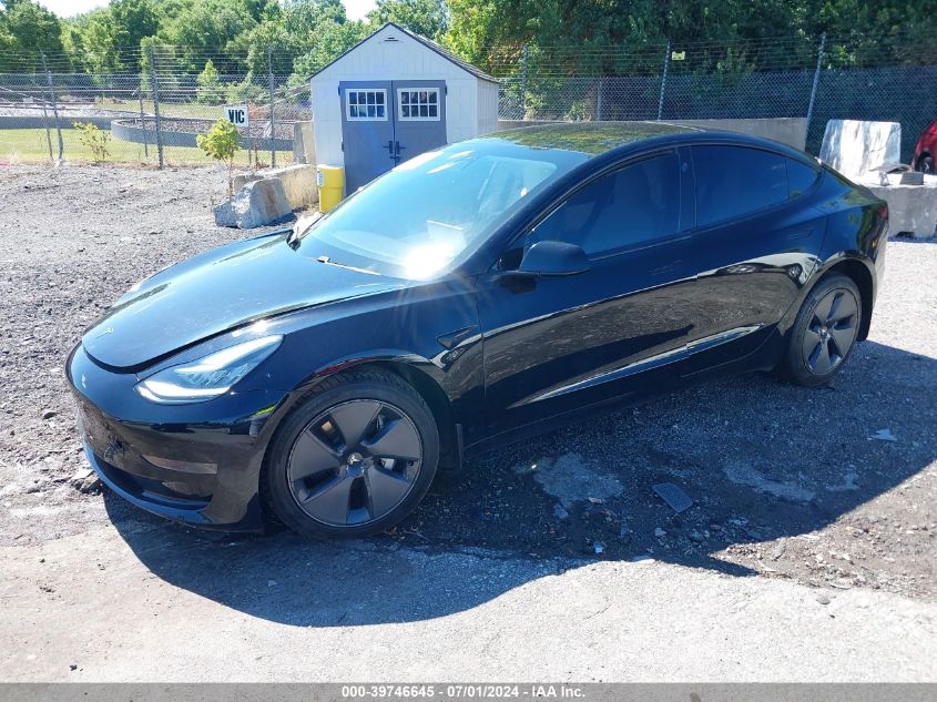 5YJ3E1EA2MF856820 2021 TESLA MODEL 3 - Image 2