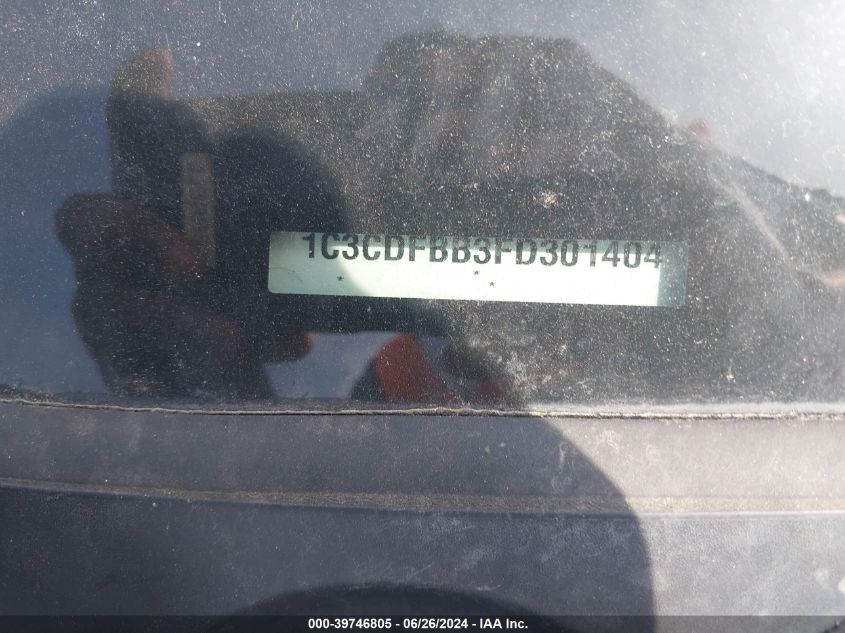 2015 Dodge Dart Sxt VIN: 1C3CDFBB3FD301404 Lot: 39746805