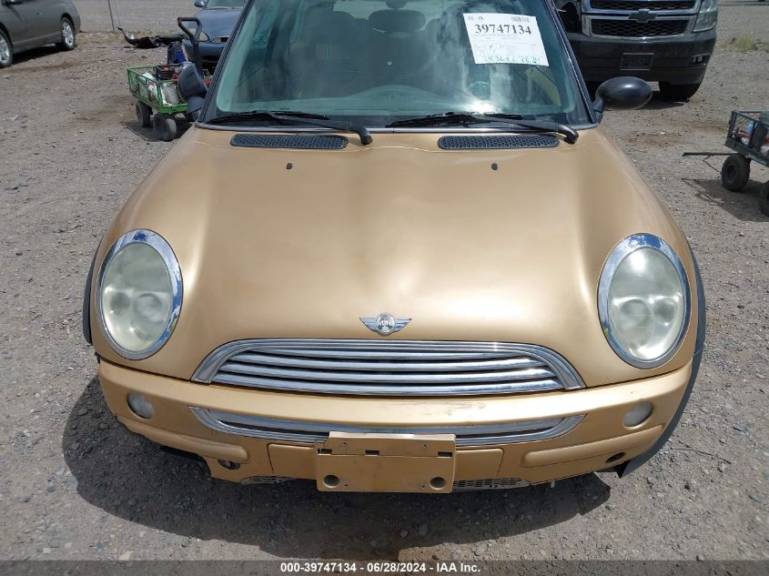 2003 Mini Cooper Hardtop VIN: WMWRC33453TC46625 Lot: 39747134