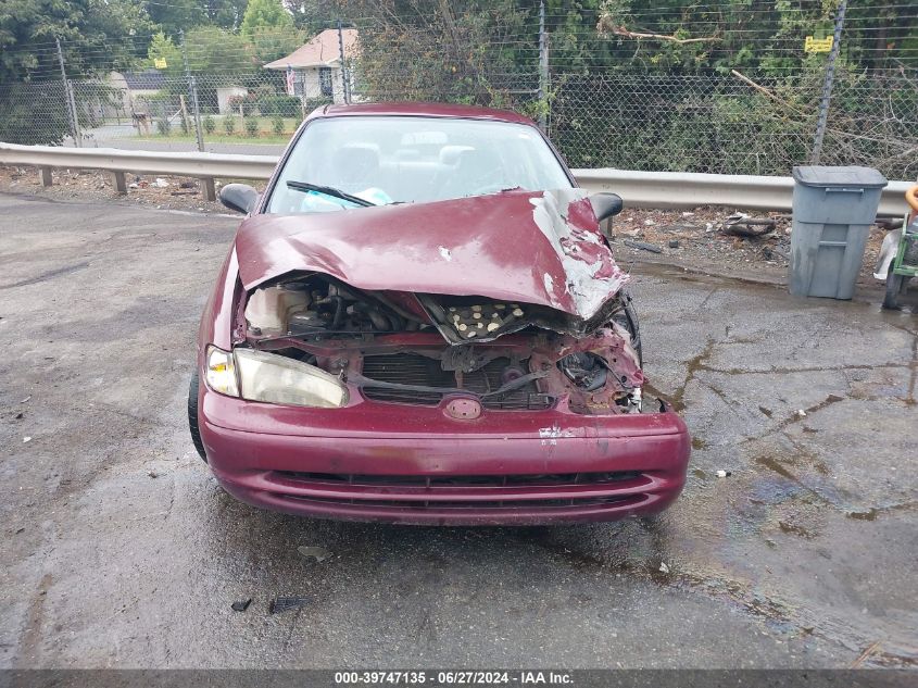 1998 Chevrolet Prizm Lsi VIN: 1Y1SK5289WZ434646 Lot: 39747135