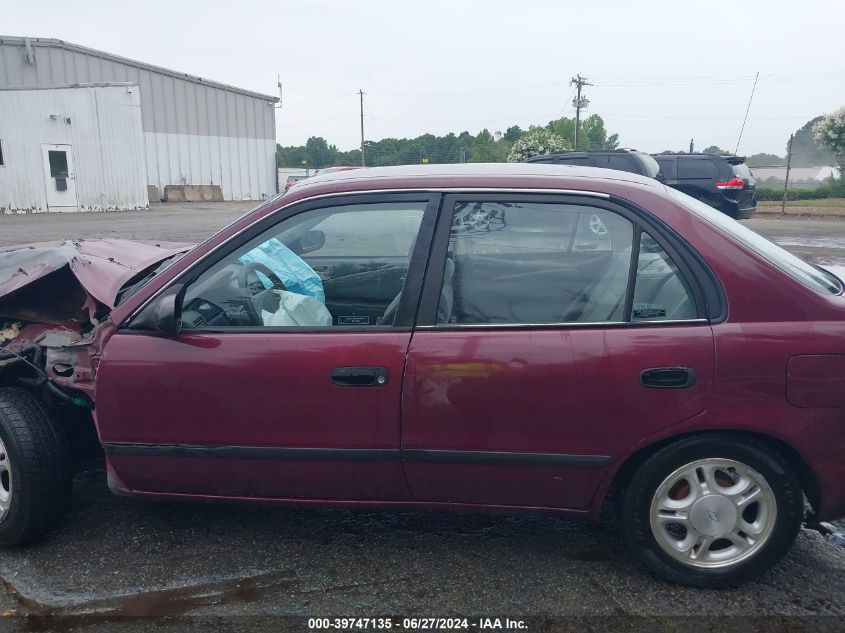 1998 Chevrolet Prizm Lsi VIN: 1Y1SK5289WZ434646 Lot: 39747135