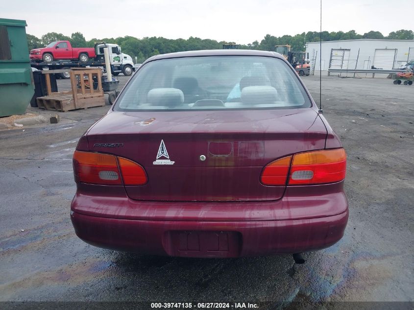 1998 Chevrolet Prizm Lsi VIN: 1Y1SK5289WZ434646 Lot: 39747135