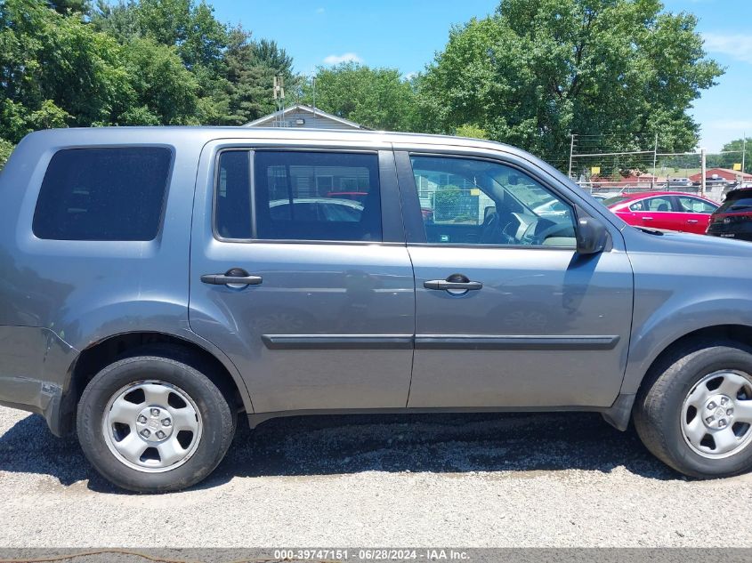 2010 Honda Pilot Lx VIN: 5FNYF4H29AB025822 Lot: 39747151